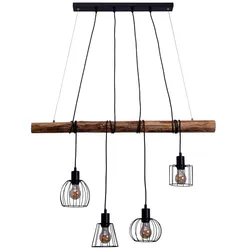 Pendelleuchte Holzleuchte Deckenlampe Esszimmerleuchte Hängelampe 4-Flammig