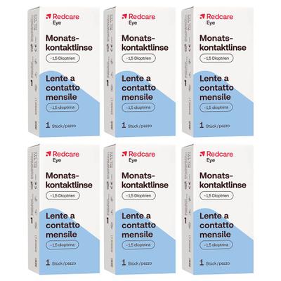 Redcare Monatslinse -1,5 6er-Pack 6x1 St Kontaktlinsen