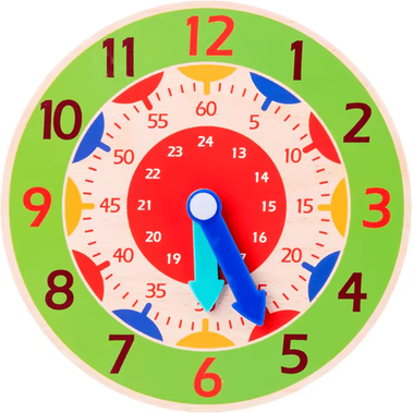 Inspire Curations Montessori Wooden Clock Learning Toy Kids Time Teaching Board With Number & Shape Puzzle nb111c2