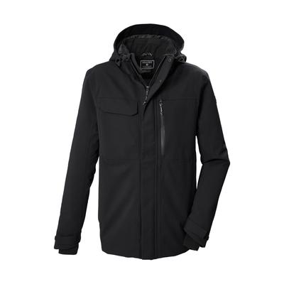 Funktionsjacke KILLTEC "KOW 42 MN JCKT", Herren, Gr. M, schwarz, Obermaterial: 100% Polyester.Futter: 100% Polyester.Füllung: 100% Polyester, Jacken Funktionsjacke, Wasserdicht, atmungsaktiv, abnehmbare Kapuze, viele Taschen