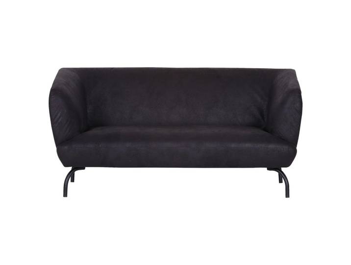 Carryhome 2-Sitzer-Sofa, Anthrazit, Braun, Metall, Used look, 165x79x85 cm, Typenauswahl, Wohnzimmer, Sofas & Couches, Sofas, 2-Sitzer Sofas