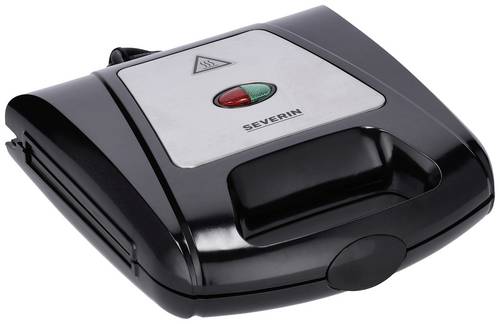 Severin 2968 Sandwich-Toaster Edelstahl (gebürstet), Schwarz