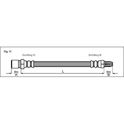 METZGER AUTOTEILE Bremsschlauch 4112821 für Fiat LADA