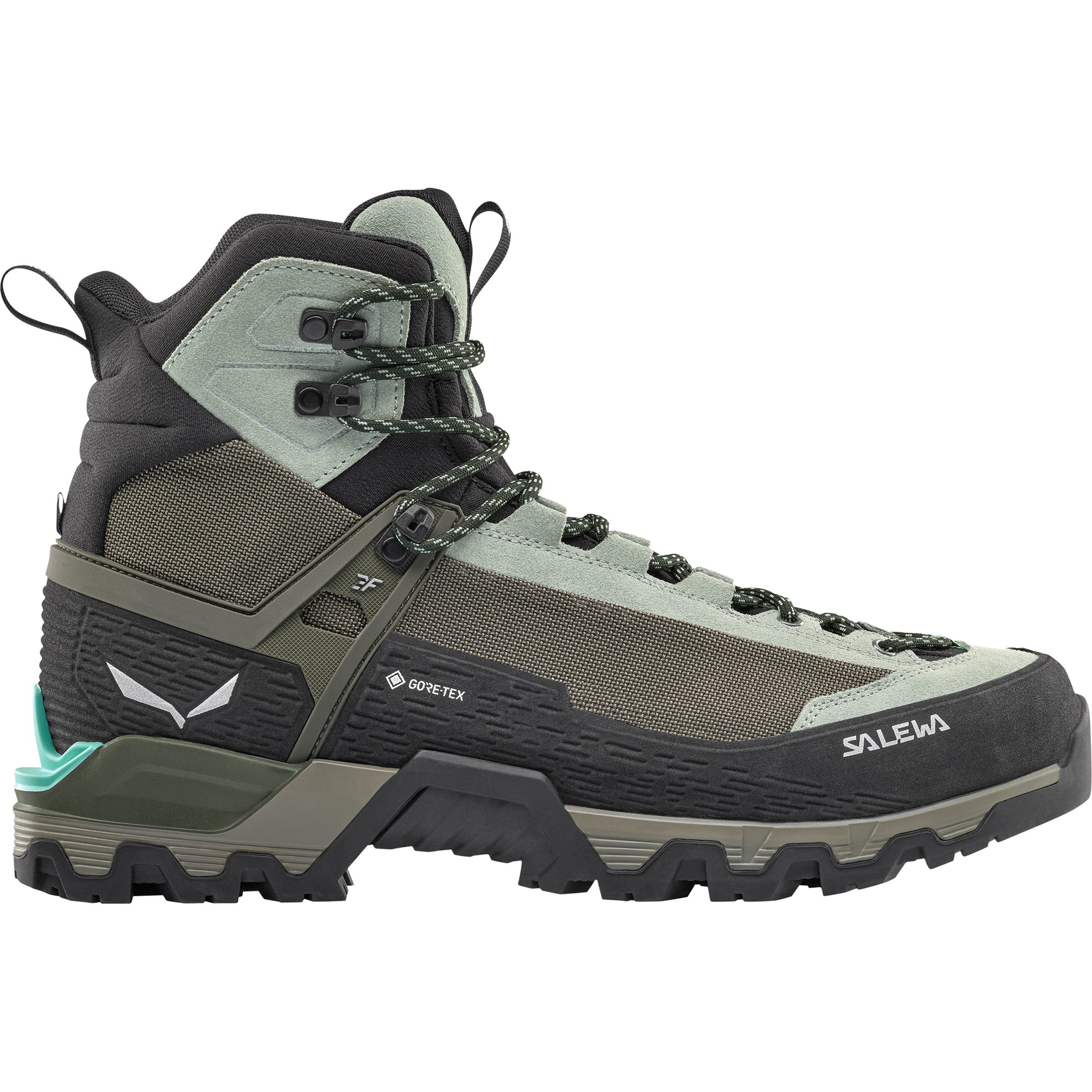 Salewa MTN Trainer 3 Tech Mid GTX Damen Bergstiefel & Expeditionsstiefel oliv Größe 36.5 Bergsteigen | Hochtour Wasserdicht