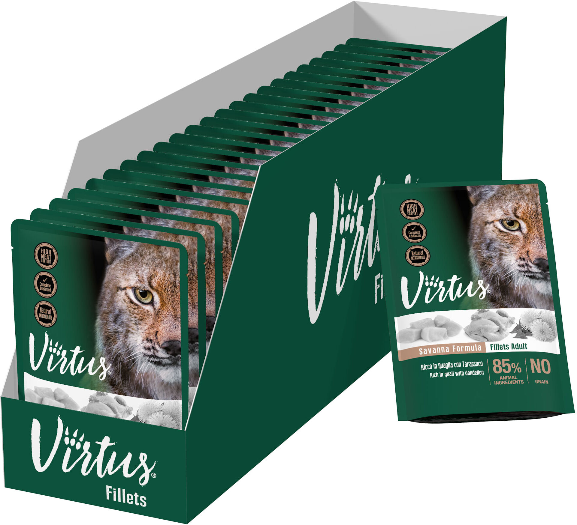 Virtus Cat Busta Multipack 24x85G QUAGLIA