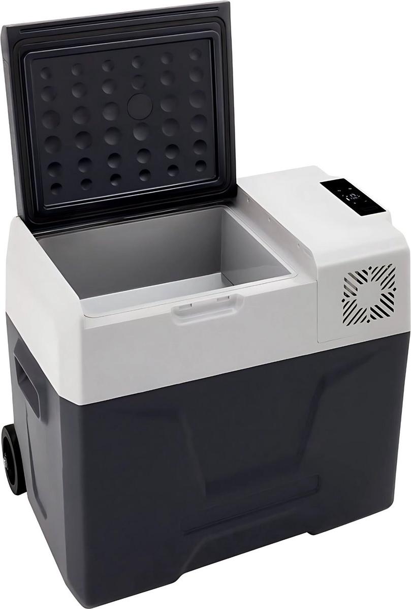 Bolt Edge, 50L Kompressor-Kühlbox - Tragbare Auto- und Haushaltskühlbox mit LCD-Display - 12/220V - Für Camping, Reisen und Outdoor