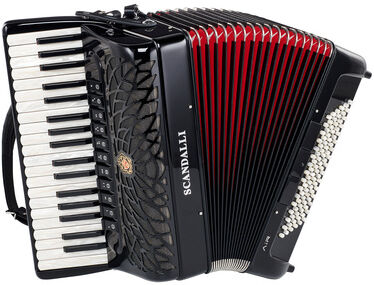 Scandalli Air I Musette Noir avec soufflet rouge