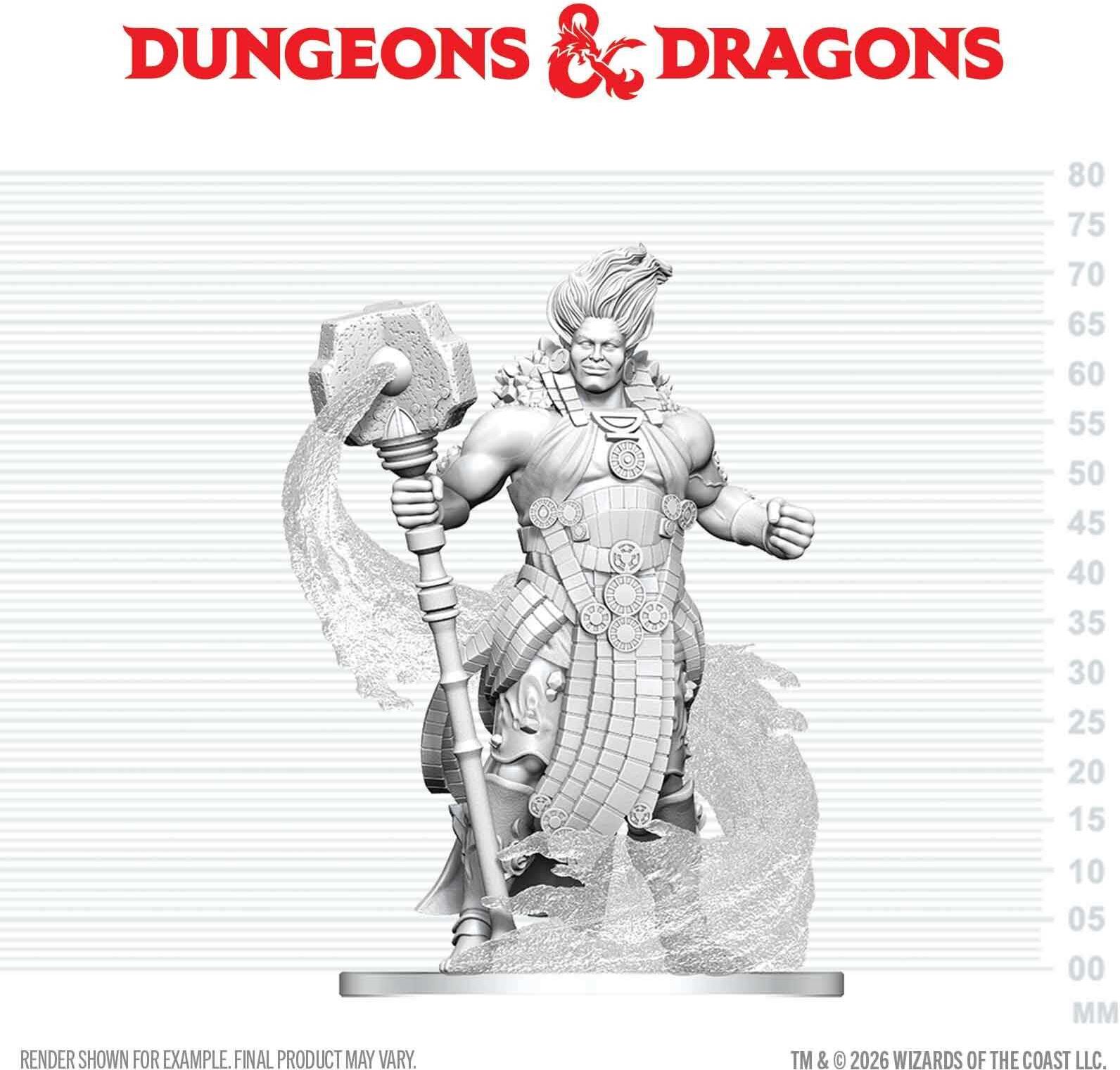 Wiz Kids LLC D;D Nolzur's Marvelous Unpainted Miniatures: Dao (W29) - Dungeons & Dragons Tabletop Roleplaying Miniature Set, Unpainted, Pre-Primed, for Hobbyists