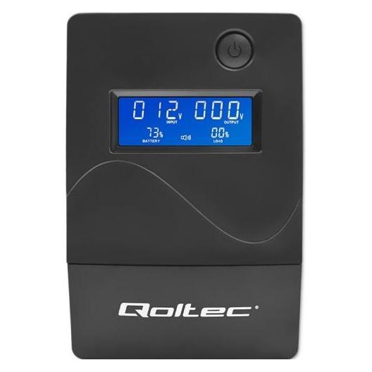 Qoltec 53979 UPS Monolith 850VA 480W LCD (850 VA, 480 W, Line-Interaktiv USV) (53979)