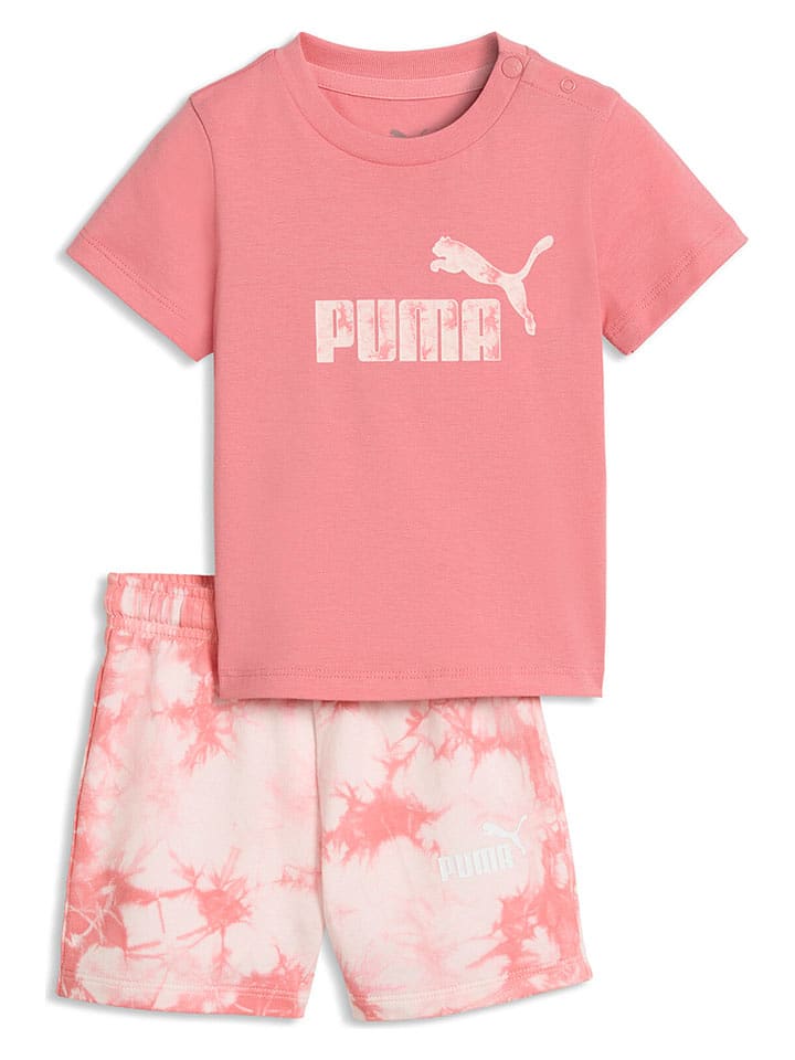 Puma 2tlg. Outfit "MINICATS ESS TIE-DYE" in Rosa - 92