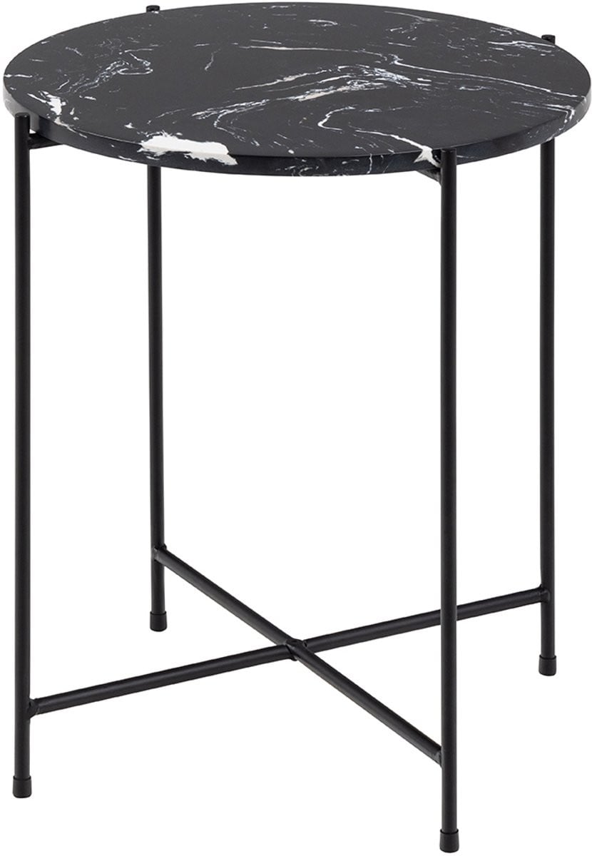 Bijzettafel Shannon Marmer Zwart Ø 42 cm