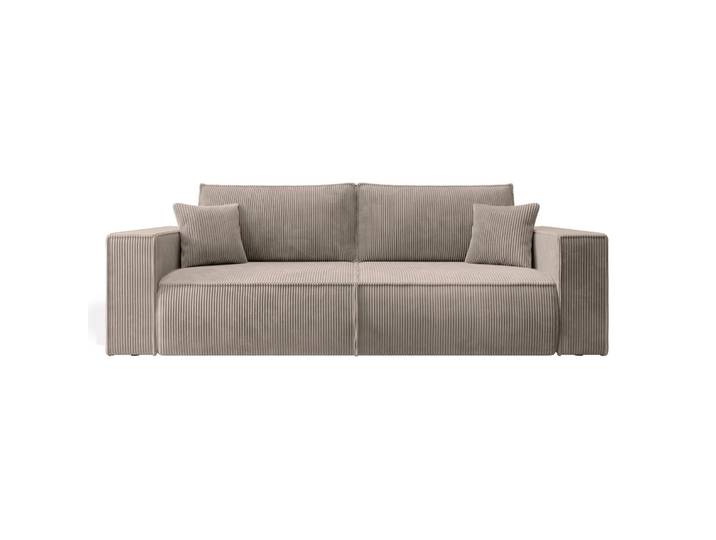 Dreisitziges ausklappbares Sofa Farese mit Stauraum, beige Cord