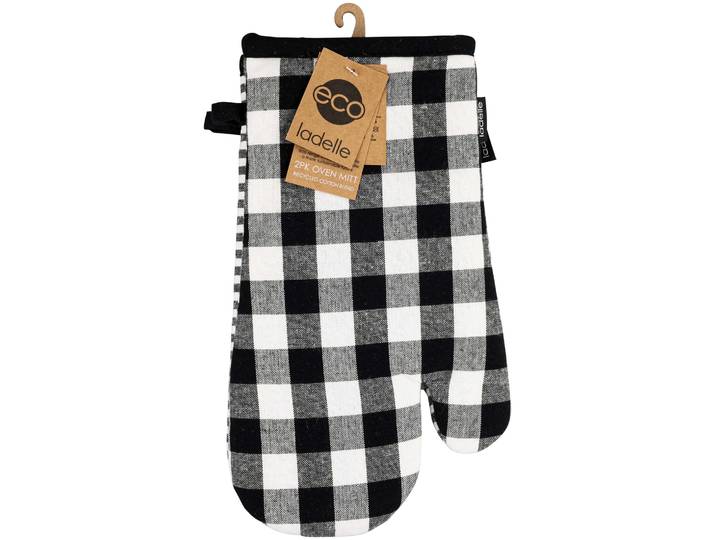 Topfhandschuhe Eco Gingham schwarz