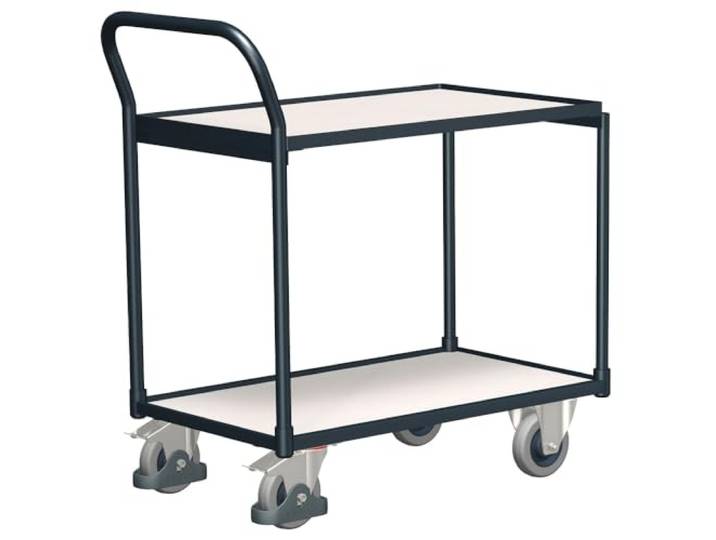 ESD Tischwagen mit 2 Ladeflächen RAL7024 Graphitgrau Rollwagen Etagenwagen
