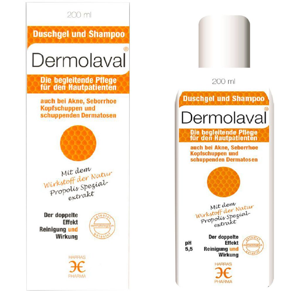 Dermolaval Duschgel+Shampoo f.d.Hautpatienten 200 ml Shampoo