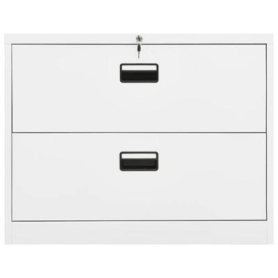 vidaXL Aktenschrank Weiß 90x46x72,5 cm Stahl