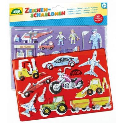 Zeichenschablone Fahrzeuge + Menschen, Beutel