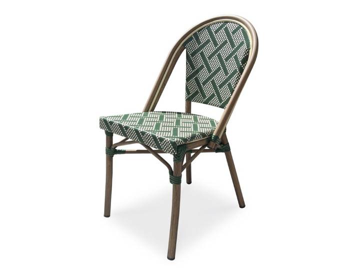 Fauteuil de jardin empilable en aluminium - Vert - BISTRO
