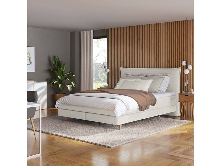 Boxspringbett Klassisch 160 x 200cm Microfaser Orela Grau/Platin H3