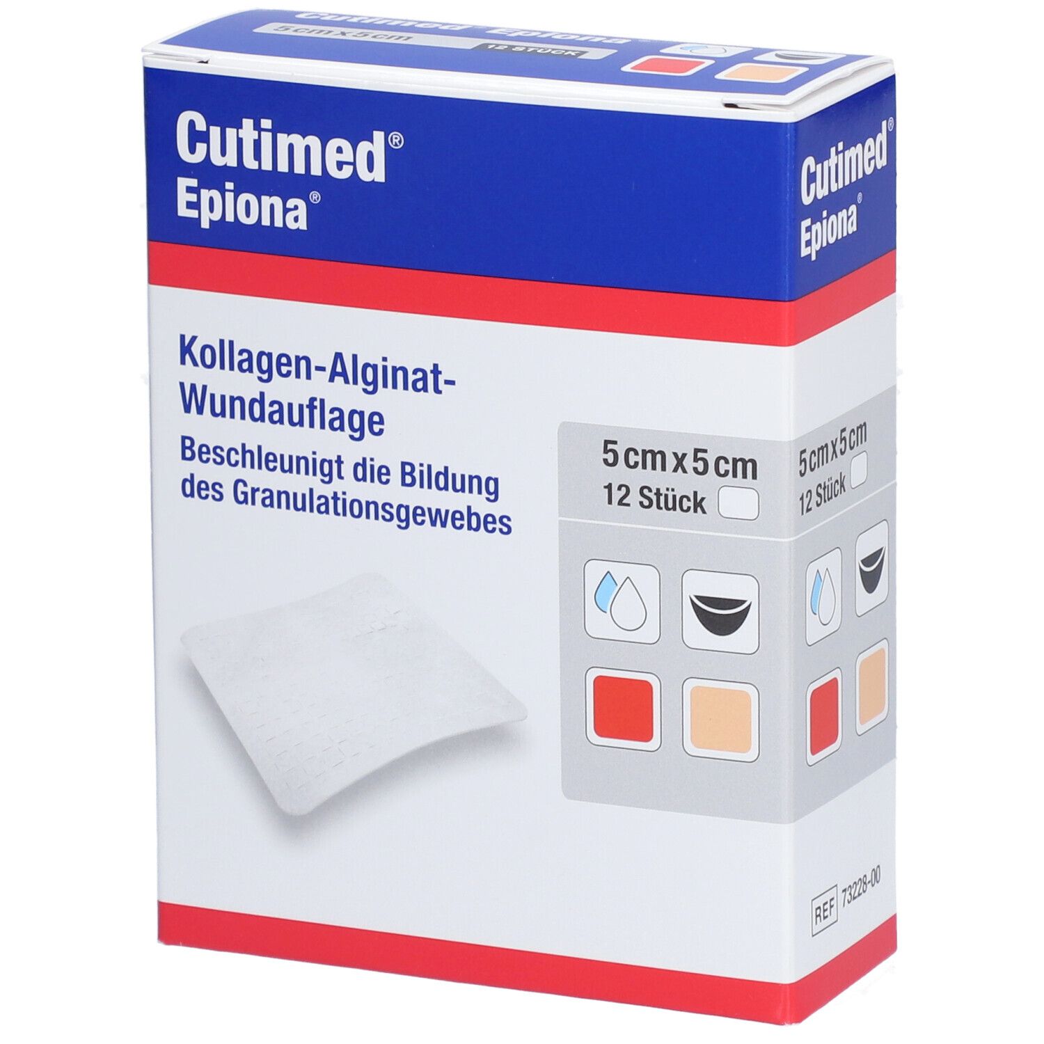 Cutimed Epiona 5x5 cm Wundauflage 12 St Kompressen