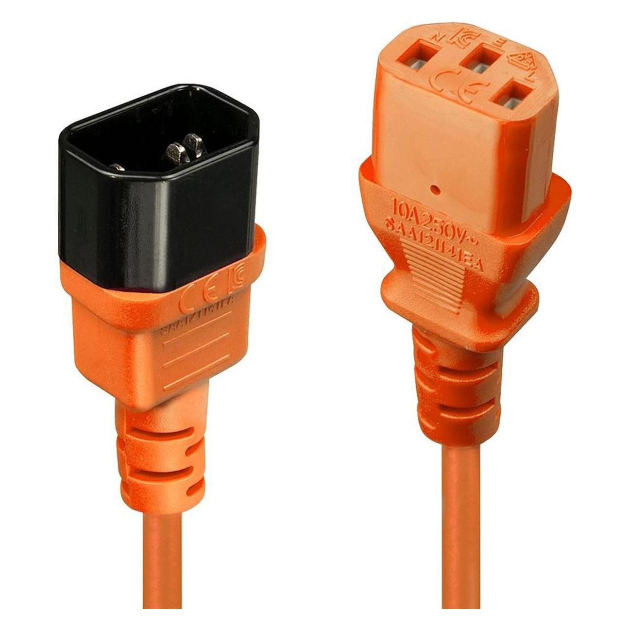 Lindy 2m IEC Verlaengerung, orange (2 m) (30475)