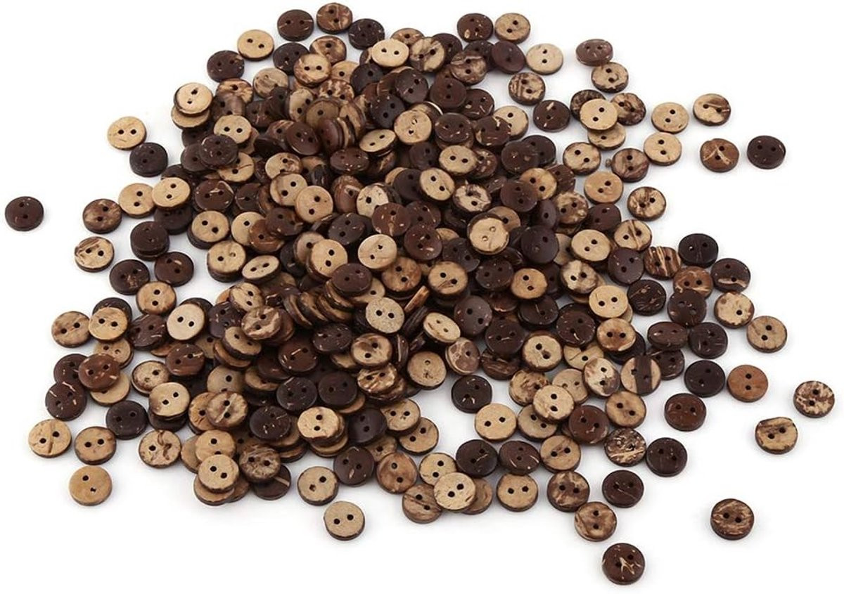 400 stuks ronde kokosnoot knopen 10mm voor handwerk, naaien en decoratie