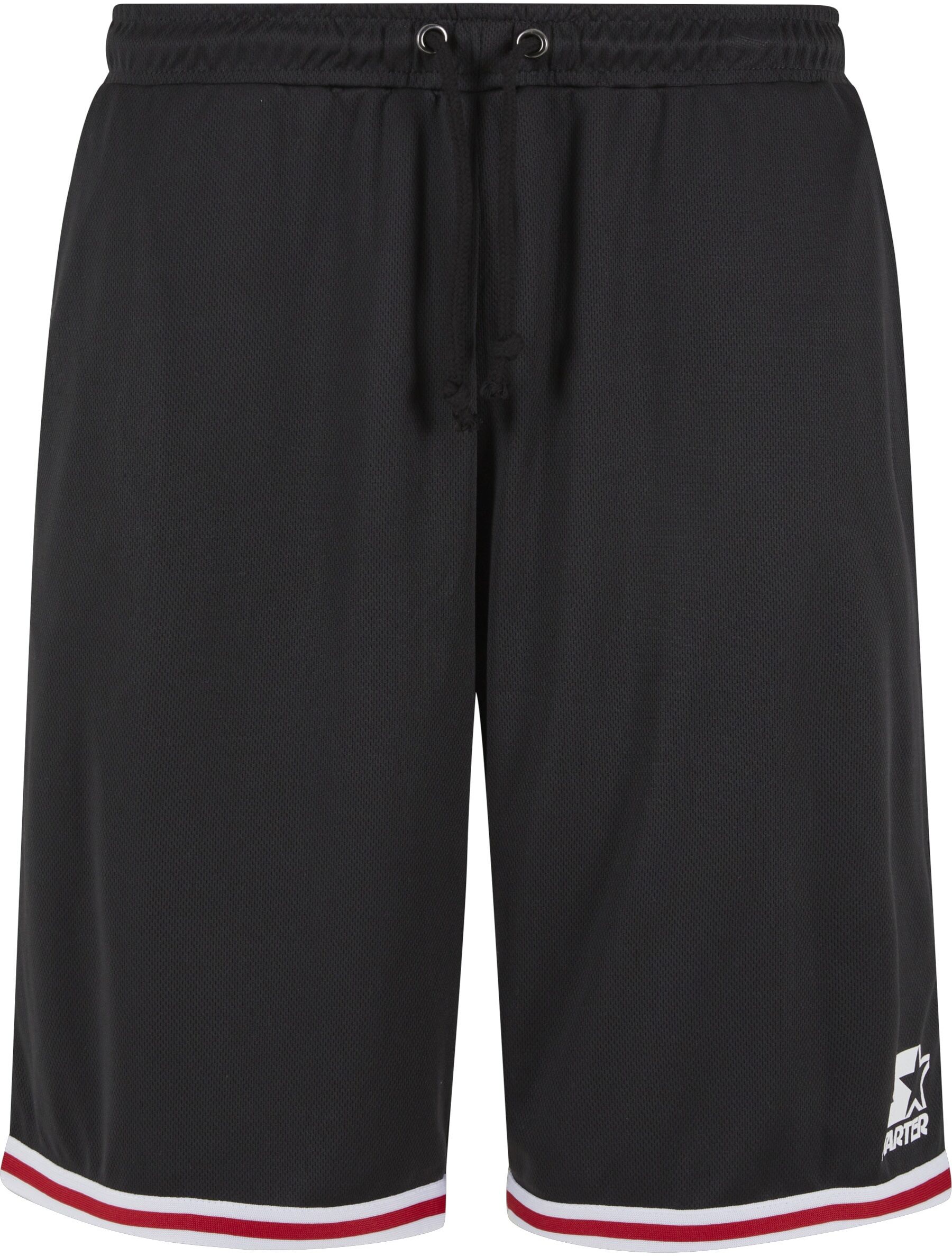 Shorts STARTER BLACK LABEL "Starter Black Label Starter Mesh Sport Short", Herren, Gr. M, US-Größen, schwarz, 100% Polyester, loose fit, Hosen Shorts