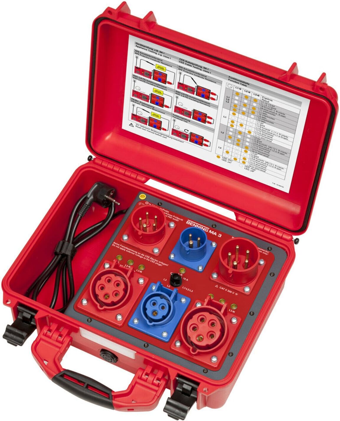 Benning MA3 Messadapter für passive Prüfung von Schutzleitern, Isolationswiderständen und Schleifenimpedanzen, 44159 (044159)