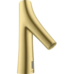 hansgrohe AXOR Starck Organic Waschtischmischer, Elektronik, Netzbetrieb, Temperatur voreinstellbar, Ausladung 117mm, 12174950, Farbe: Brushed Brass