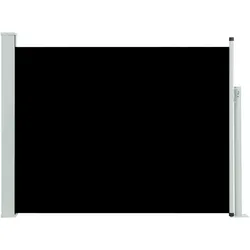 vidaXL Einziehbare seitliche Terrassenmarkise 140 x 500 cm, schwarzes Modell Ventura Luna
