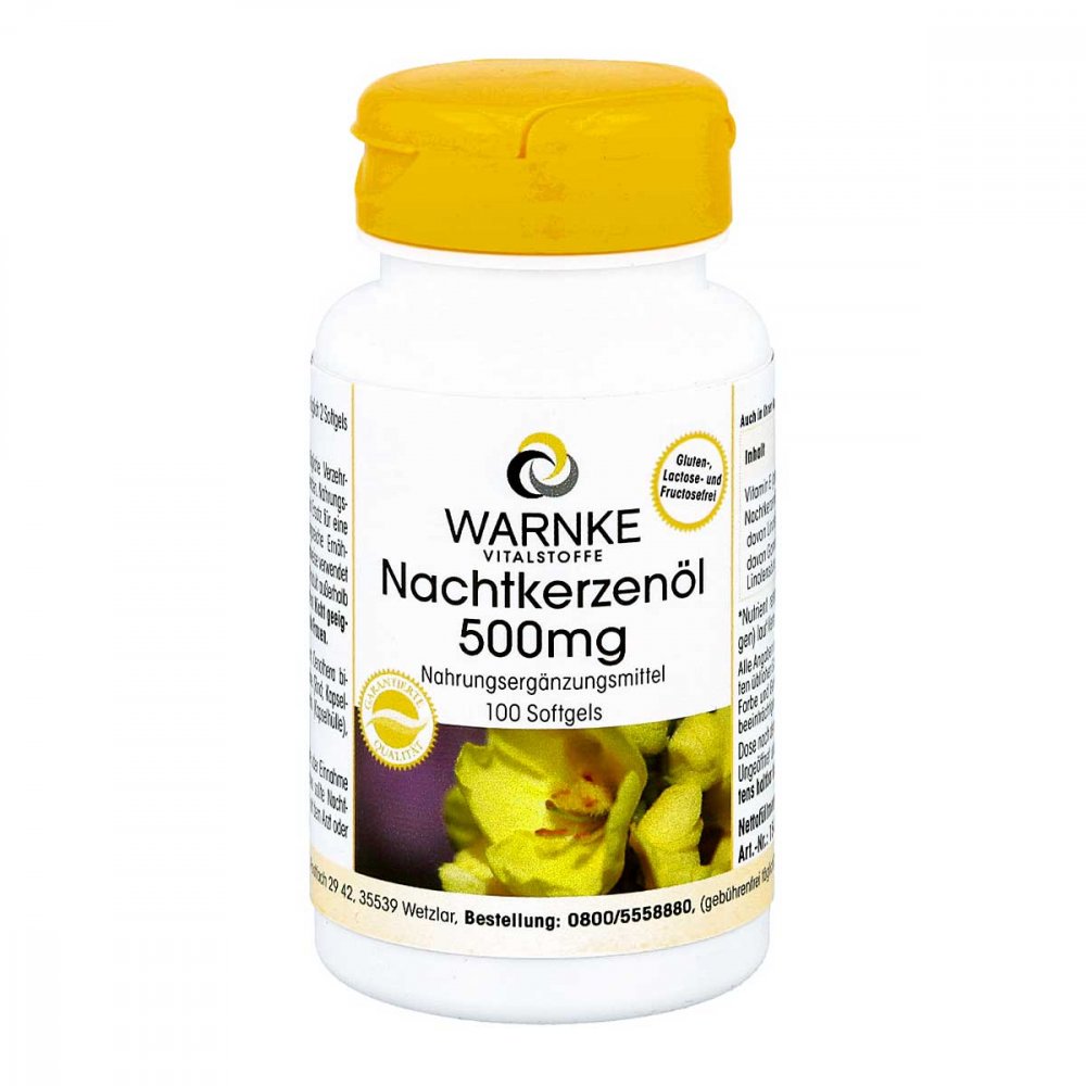 Warnke Vitalstoffe GmbH Nachtkerzenöl 500 mg Kapseln 02861551