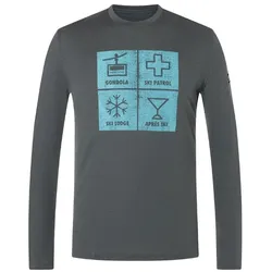 Super Natural, Herren, Sportshirt, Swiss Lodge (XL), Grau, XL