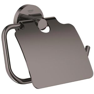 GROHE Toilettenpapierhalter Essentials 40367A01, zum Bohren, für 1 Rolle, aus Metall, hard graphite gebürstet