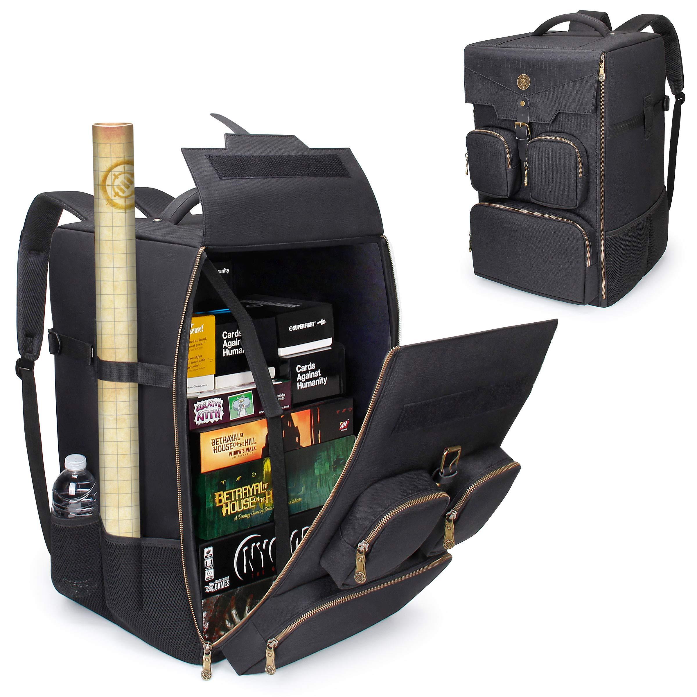 Brettspiel-Rucksack, verstärkt, 32x32x53,5 cm, schwarz