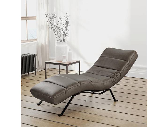 Livetastic Relaxliege, Fango, Metall, Echtleder, Anilinleder, 65x65-95x171 cm, Made in EU, Fußauswahl, Lederauswahl, Relaxfunktion, Rücken echt, Wohnzimmer, Sessel, Relaxliegen