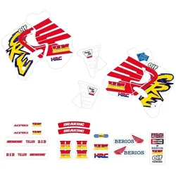 Tecnosel, Sticker, (BLACKBIRD) Aufkleber-Set für Honda CR 125 '93-'94, CR 250 '92-'94, Replika Team Honda