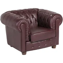 POLSTERSESSEL Kalea Wischleder rot