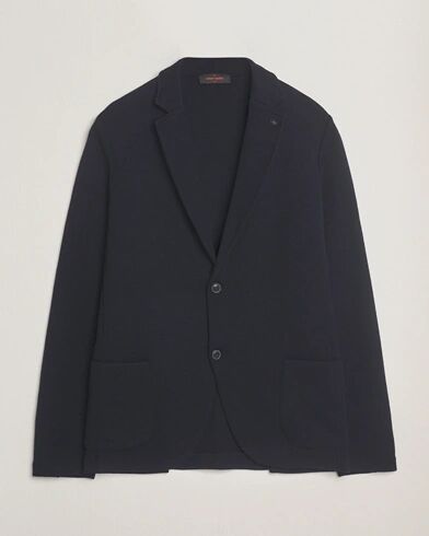 Gran Sasso Rainwool Knitted Blazer Navy