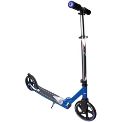 muuwmi Aluminium Scooter – Tretroller, 205 mm, ABEC 7, für Kinder und Erwachsene, GS-geprüft, höhenverstellbar, blau