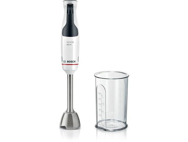 Bosch Serie 4, Stabmixer, ErgoMaster, 800 W, Weiß, anthrazit, MSM4W410, ID MSM4W410