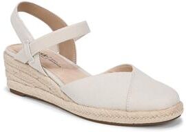 Wide Width Women's Pilar Wedge Sandal by LifeStride in Bone (Size 11 W)