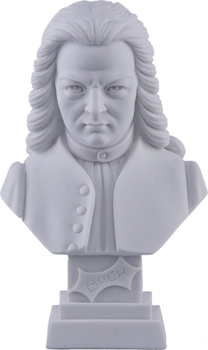 Music Gifts Albast borstbeeld Bach 11 cm