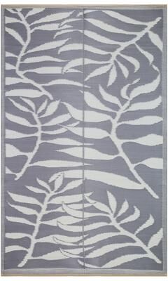 Beverly Rug Lightweight Indoor Outdoor Reversible Area Rug -5.9 x 8.9 Feet - Leaf Pattern - N/A