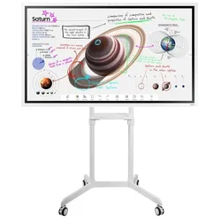 Samsung Flip Pro WM65B Flipchart 165 cm 65 Zoll + Peerless TRVT-FLIP2 mobiler Rollwagen