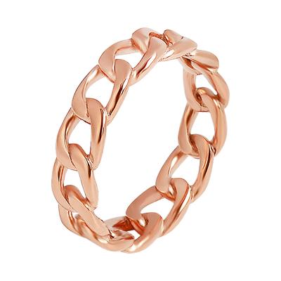 Fingerring AKZENT "Rosi, langlebig" Gr. 52, rosa (roségoldfarbig), Fingerringe, Damen, 52, Edelstahl, Fingerring