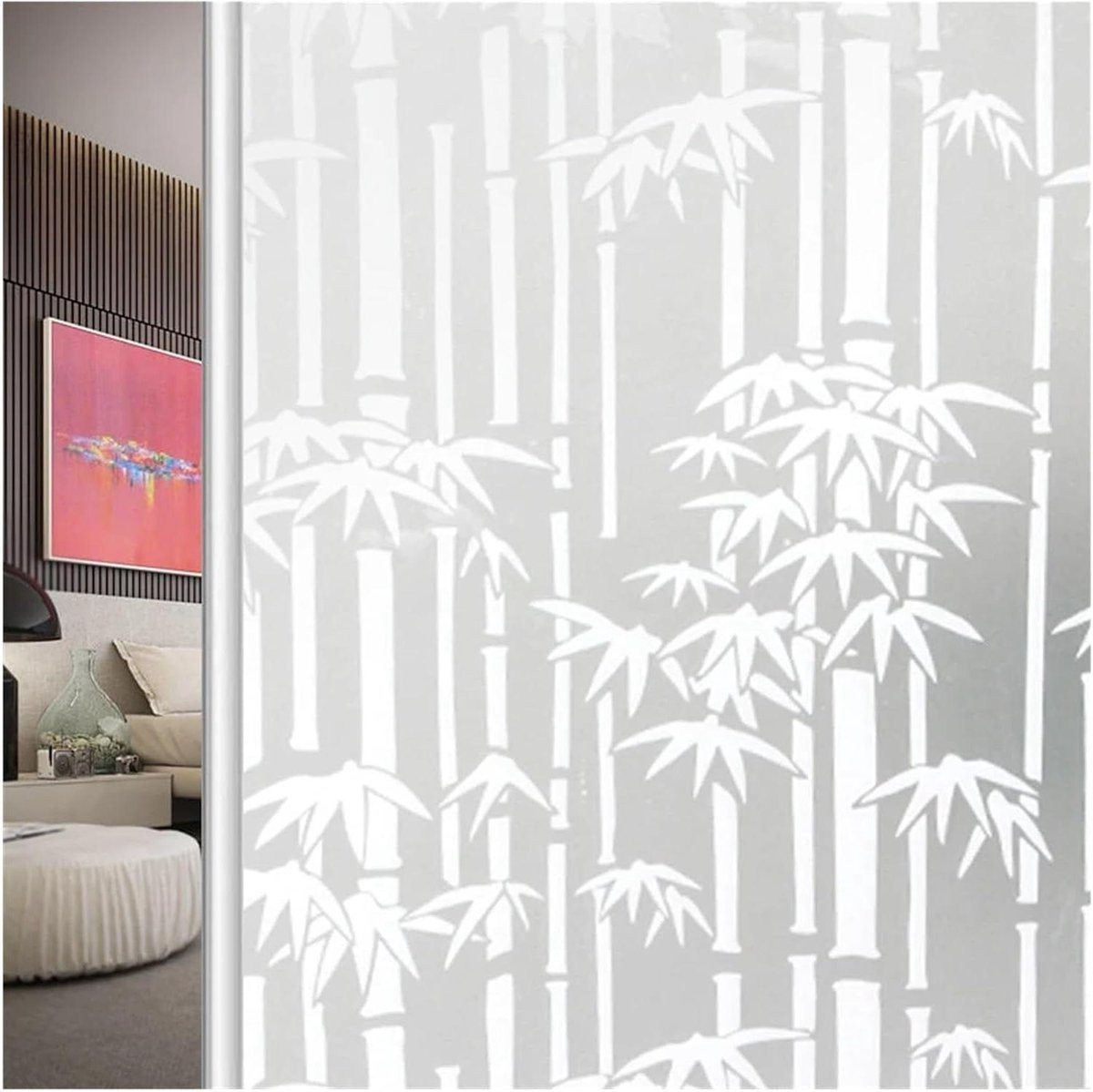 Raamfolie Privacy Groen - Zelfklevende Mat Glasfolie voor Inkijkbescherming - 30 x 300 cm