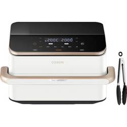 Cosori DualBlaze TwinFry 10 l 2800 W App steuerbar, spülmaschinenfest, digitaler Timer, Grillfunktion Roségold, Weiß KAAPAFCSSEU0277Y