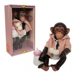 Askato Schimpansen-Affenpuppe im Mantel, 32 cm (66490233)