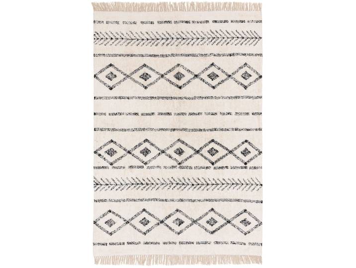 Tapis en coton lavable crème 160x230
