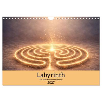 Labyrinth - Die stille Kunst der Umwege (Wandkalender 2027 DIN A4 quer), CALVENDO Monatskalender